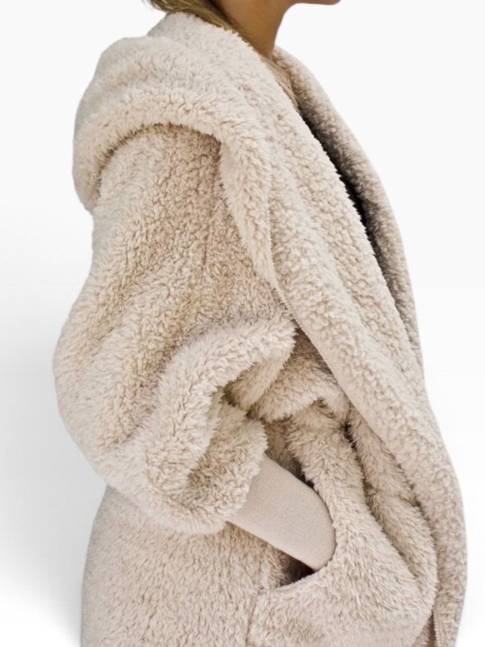 NOrdic Beach Beige "Fluffy Frappe" Body Wrap Cardigan/Coat O/S